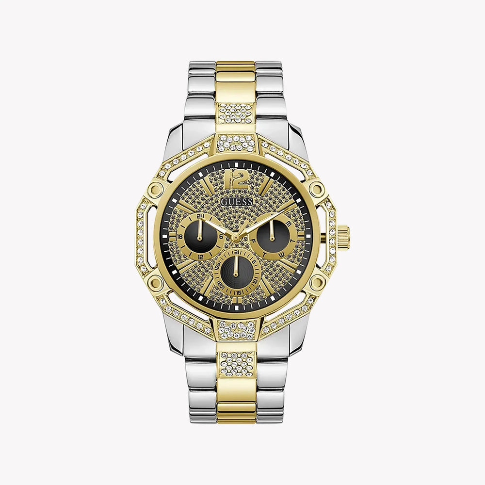 GUESS Men's Silver & Gold Watch, Multicolor Dial | GW0990G4 by i-watch