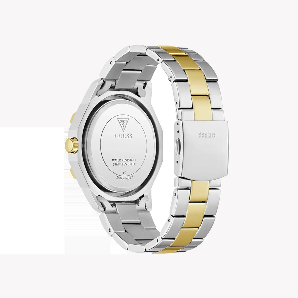 GUESS Men's Silver & Gold Watch, Multicolor Dial | GW0990G4 by i-watch