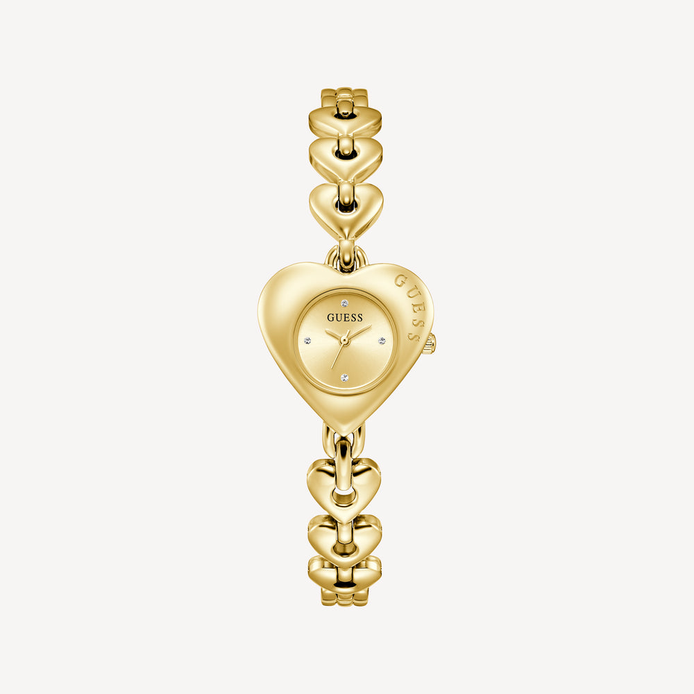 GUESS Ladies Valerie Gold Tone Analog Watch