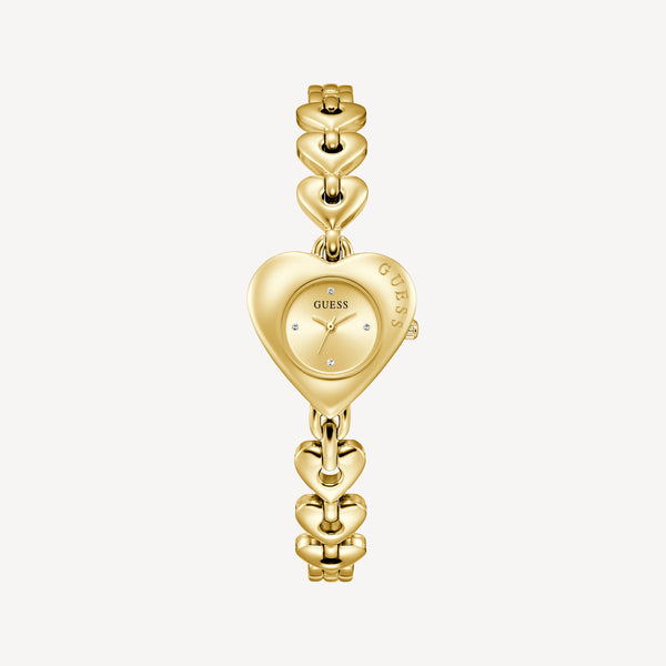 GUESS Ladies Valerie Gold Tone Analog Watch