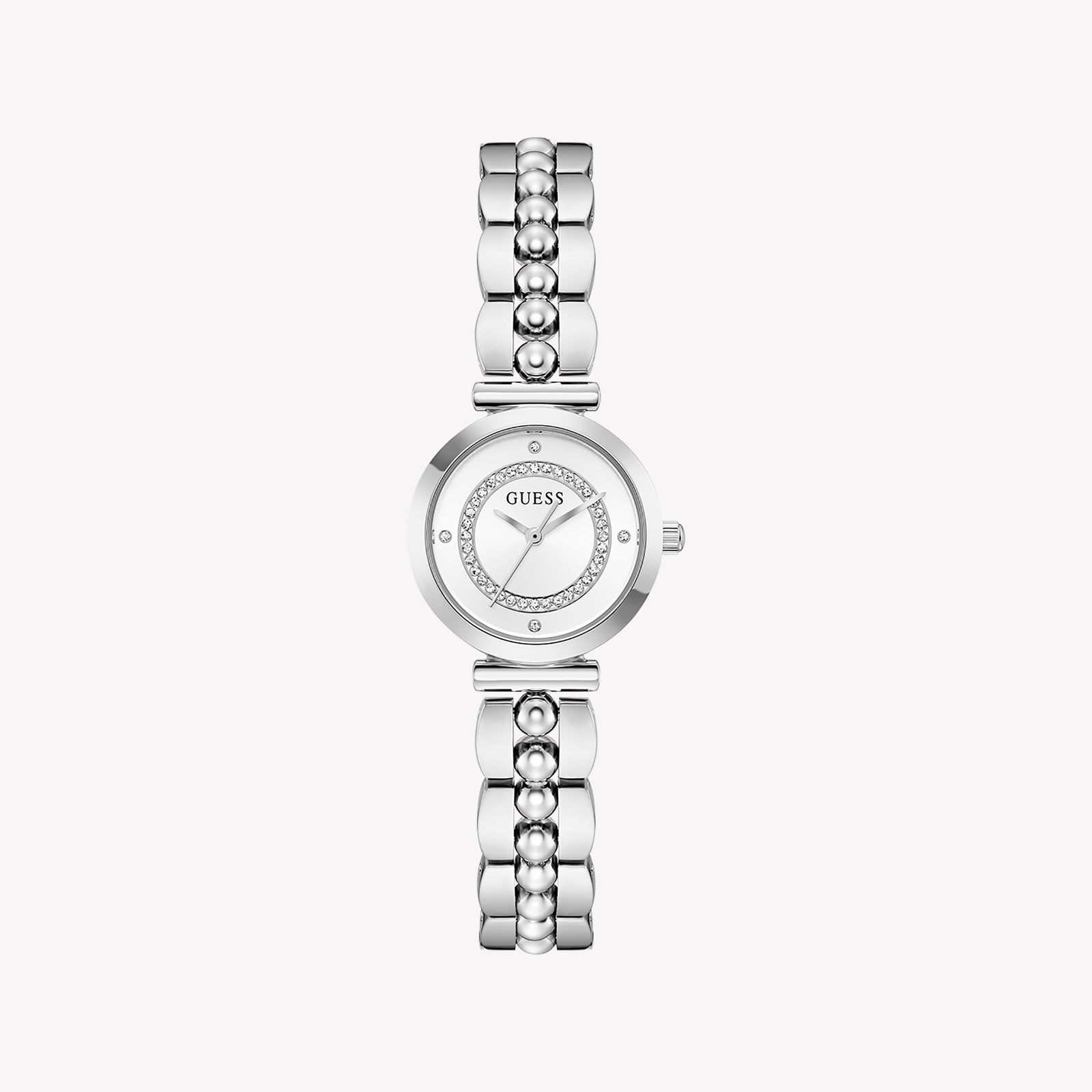 GUESS Ladies Silver Tone Analog Watch