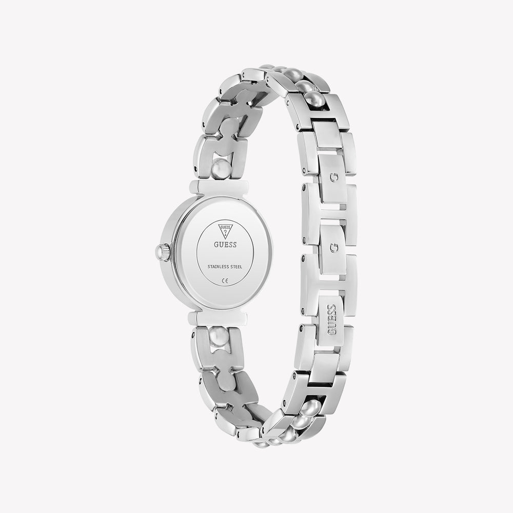 GUESS Ladies Silver Tone Analog Watch
