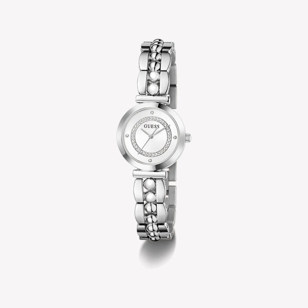GUESS Ladies Silver Tone Analog Watch