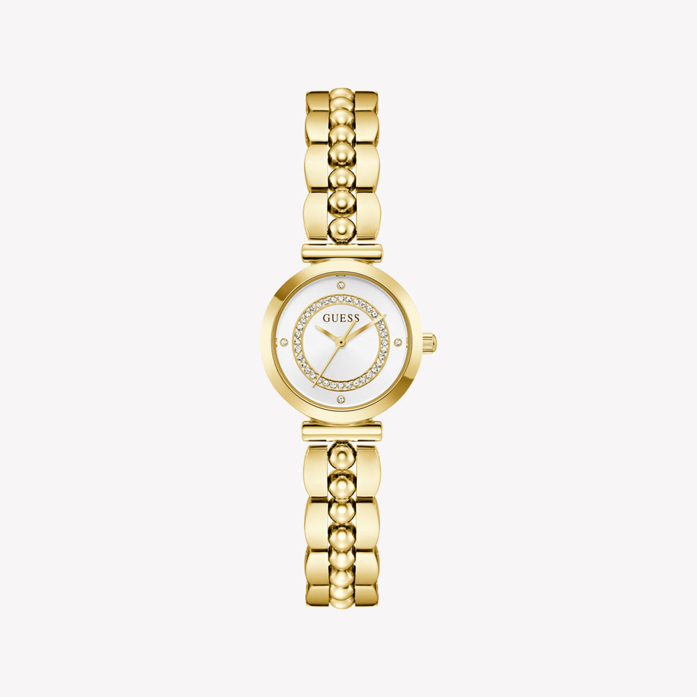 GUESS Leena Gold-Tone Beaded Analog Watch