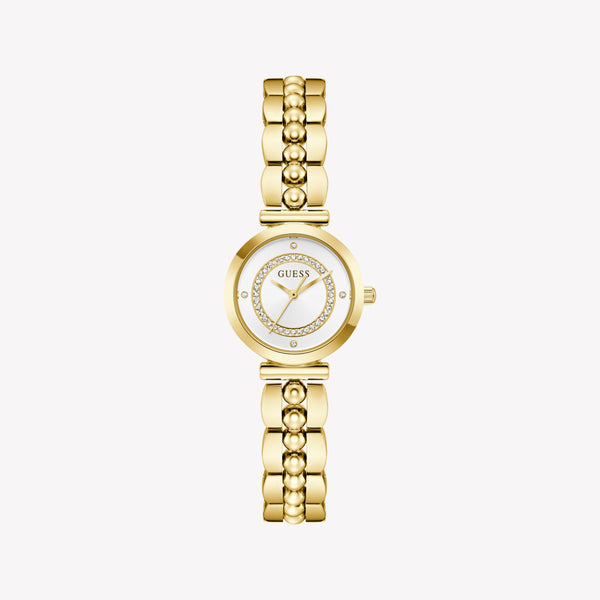 GUESS Leena Gold-Tone Beaded Analog Watch