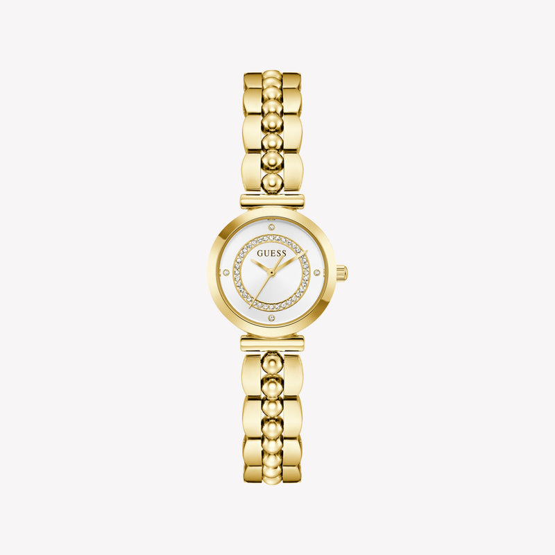 GUESS Leena Gold-Tone Beaded Analog Watch