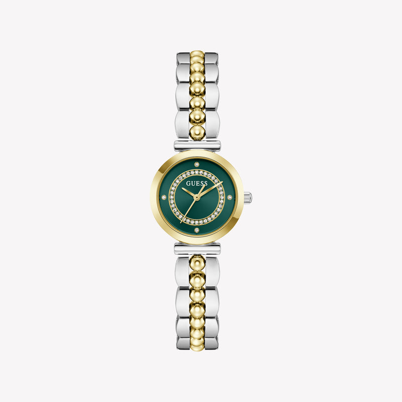 Guess Leena Two-Tone Green Dial Women's Watch