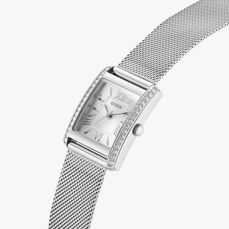 Guess Bonnet Ladies Silver Tone Analog Watch