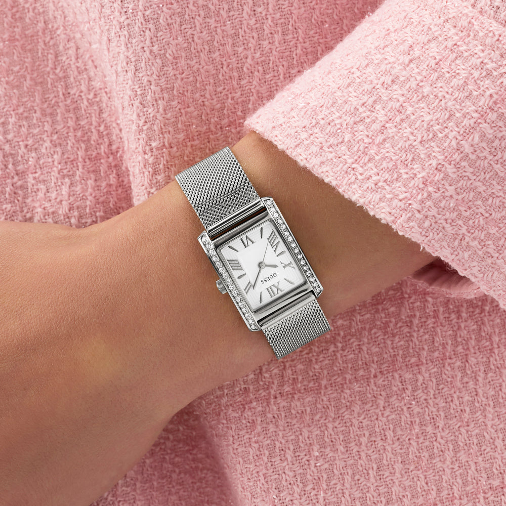 Guess Bonnet Ladies Silver Tone Analog Watch