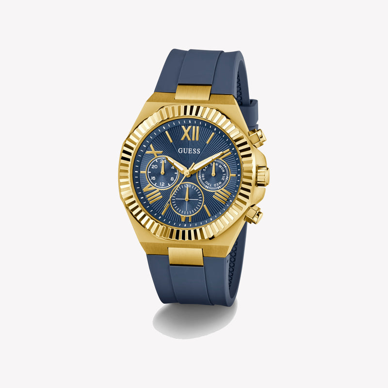 GUESS Equity Blue Silicone Multi-Function Watch GW1011G2