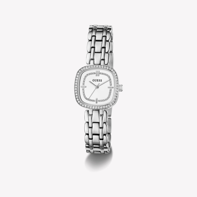 GUESS Ladies Hazel Silver Tone Analog Watch
