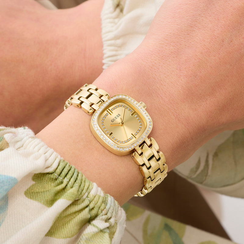 GUESS Ladies Hazel Gold Tone Analog Watch