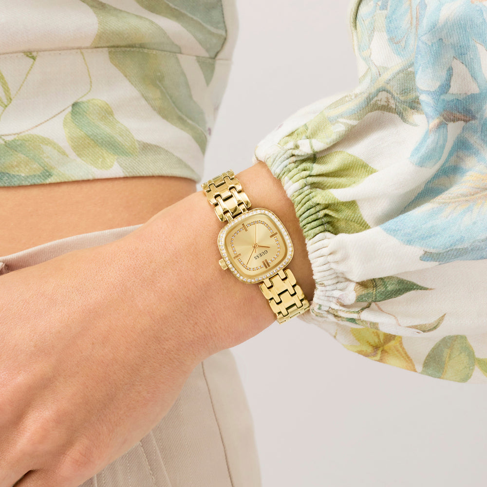 GUESS Ladies Hazel Gold Tone Analog Watch