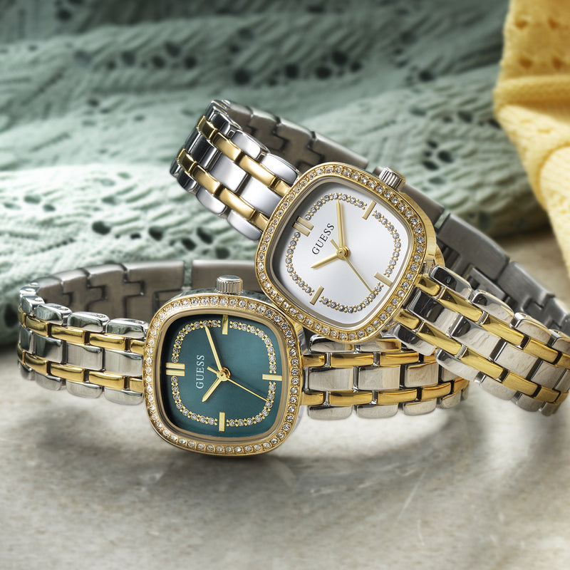 GUESS Ladies Hazel 2-Tone Analog Watch GW1018L6