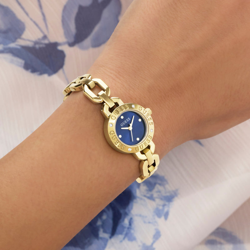 GUESS® Crystal Recycled Steel Analogue Watch