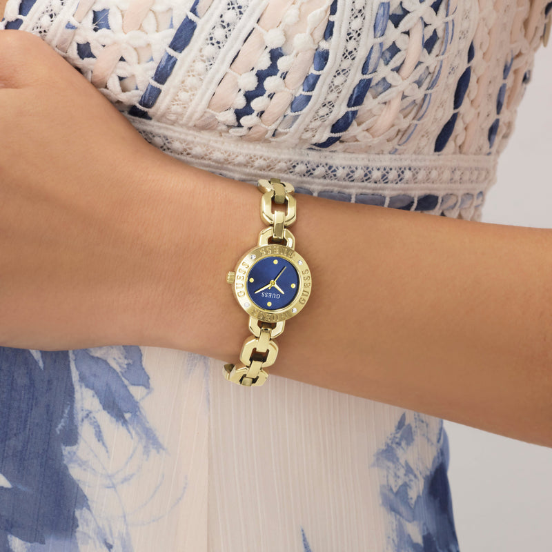 GUESS® Crystal Recycled Steel Analogue Watch