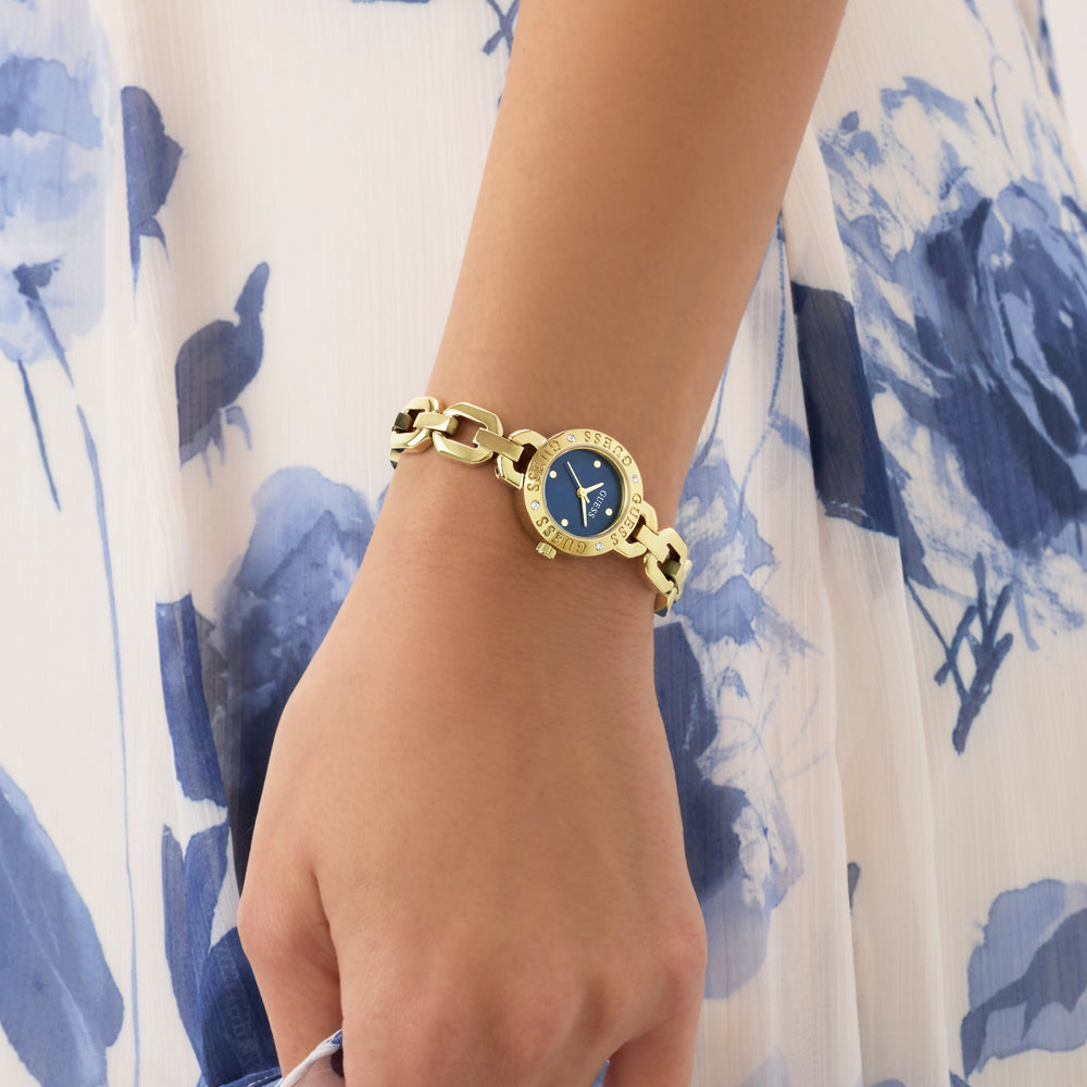 GUESS® Crystal Recycled Steel Analogue Watch