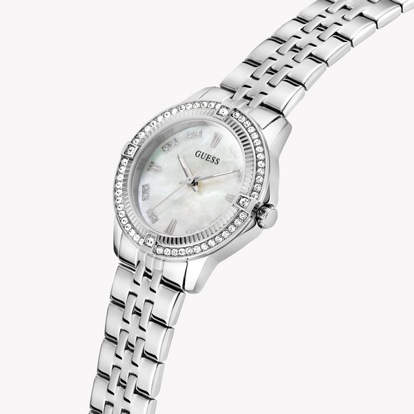 GUESS Ladies Colette Silver Tone Analog Watch