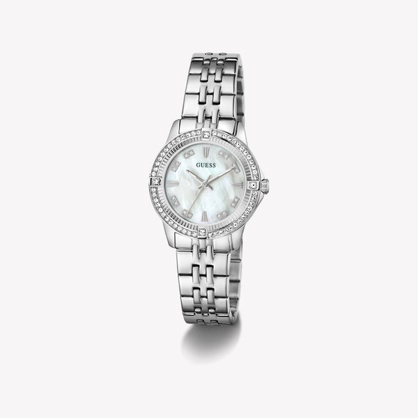 GUESS Ladies Colette Silver Tone Analog Watch