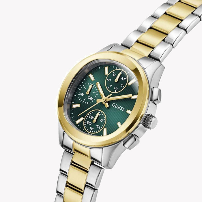 Guess Birdie Green Dial Two-Tone Stainless Steel Strap Women's Watch