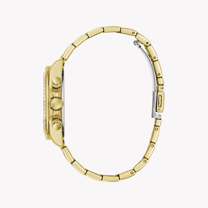 GUESS Ladies Victoria Gold Tone Multi-Function Watch