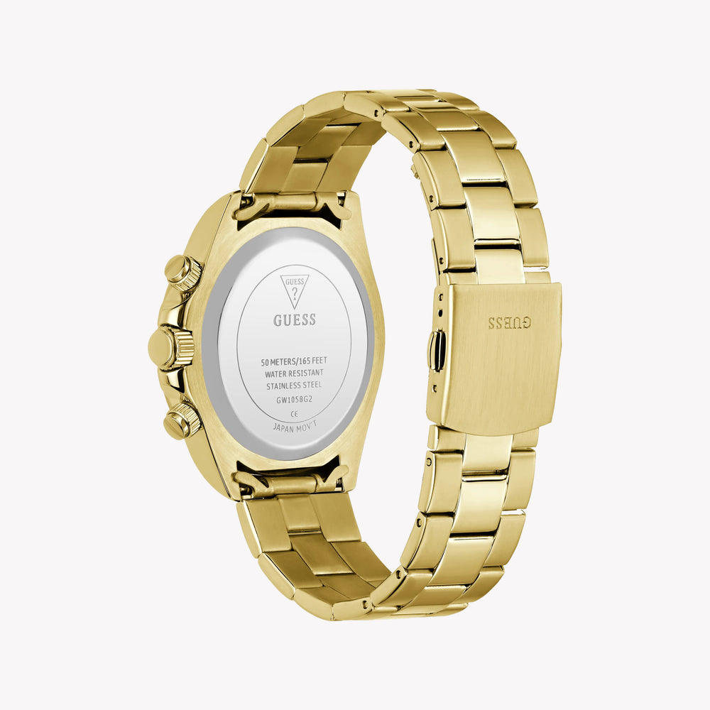 Guess Men's Gold-Tone Stainless Steel Watch GW1058G2