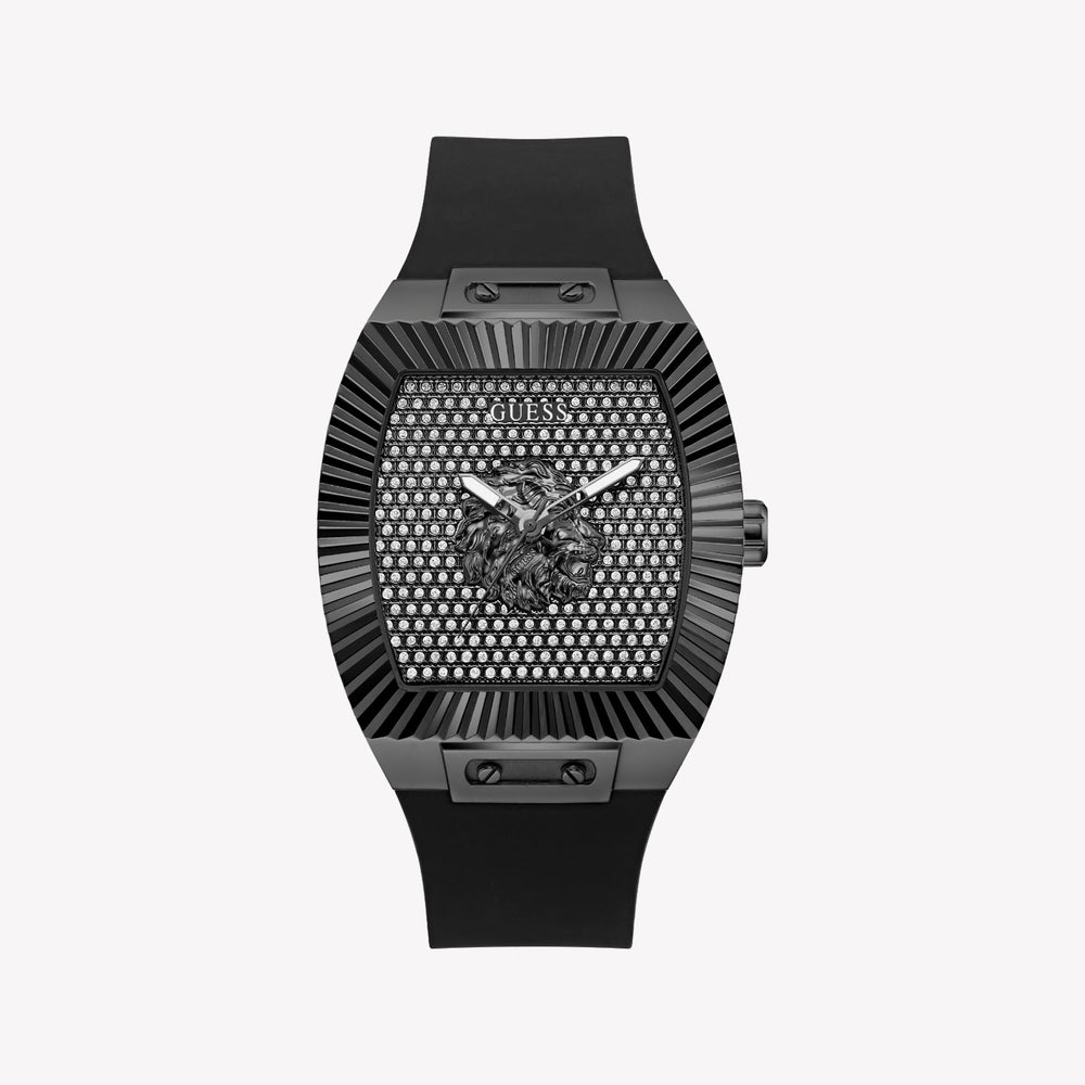 GUESS Men's Black Rectangle Analog Watch GW1066G3