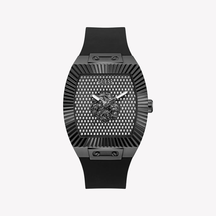 GUESS Men's Black Rectangle Analog Watch GW1066G3