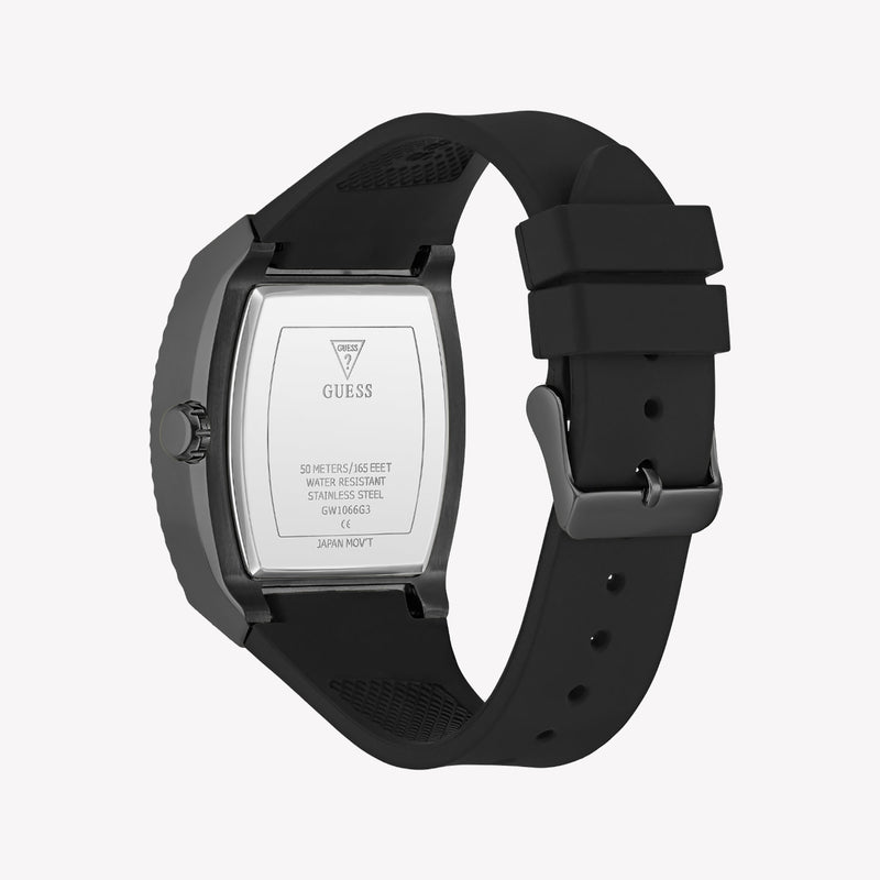 GUESS Men's Black Rectangle Analog Watch GW1066G3