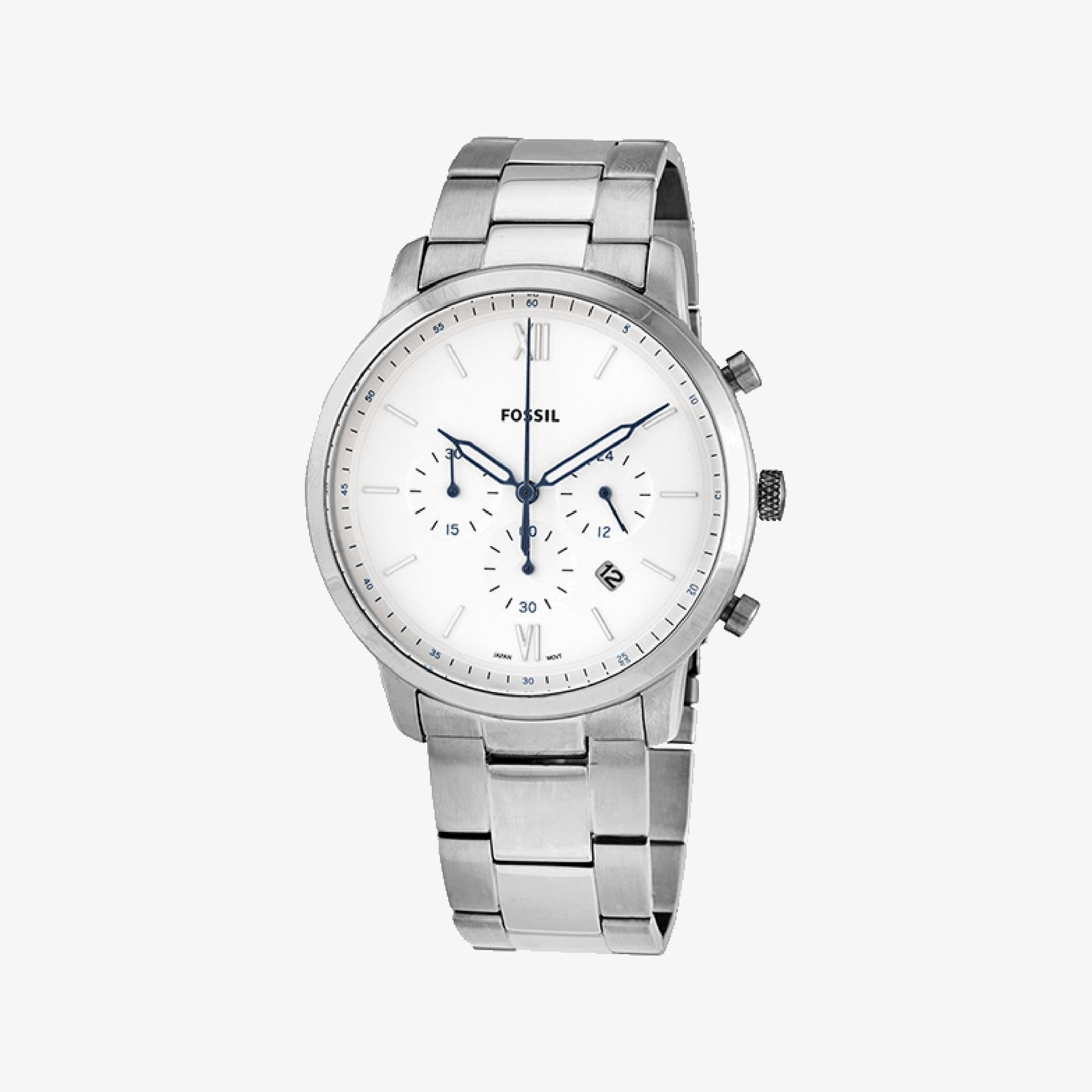 Fossil Men's Silver Stainless Steel Watch, White Dial | Fs5433 by i-watch