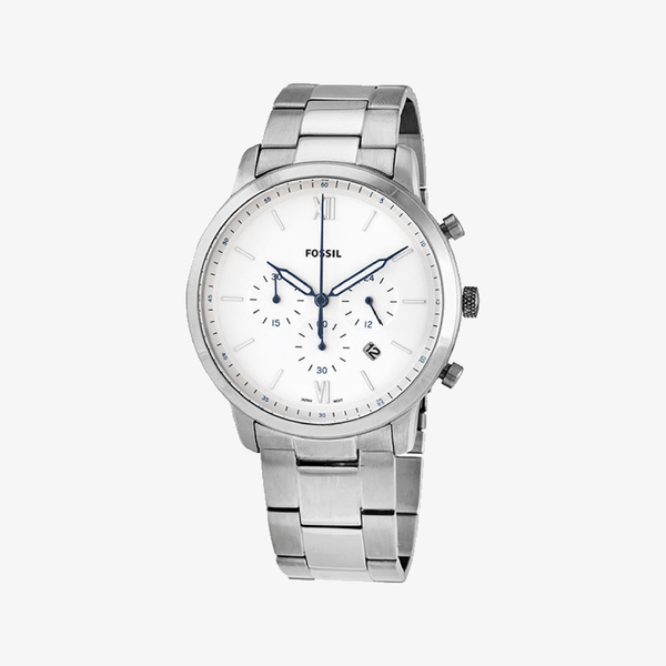 Fossil Men's Silver Stainless Steel Watch, White Dial | Fs5433 by i-watch