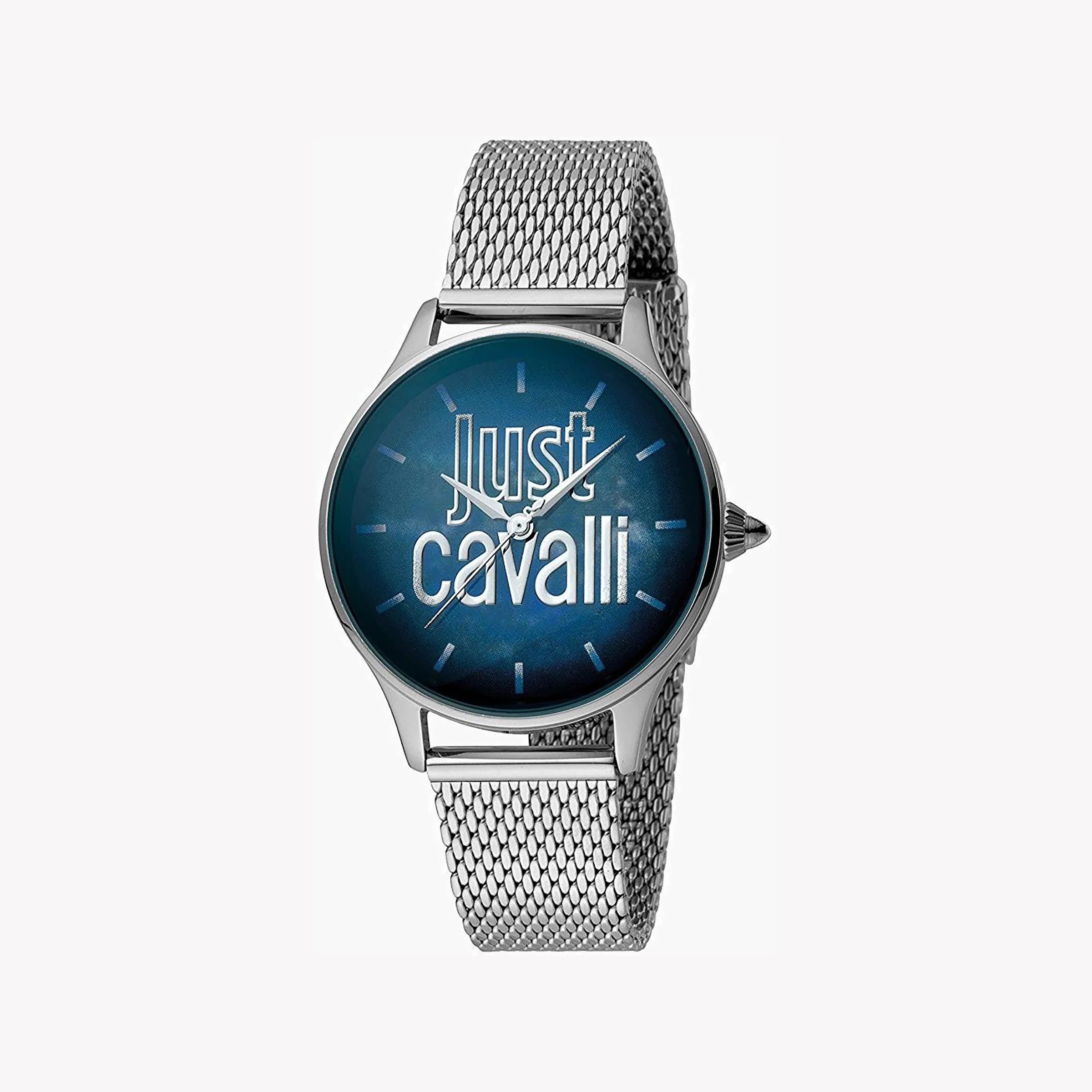 JUST CAVALLI Women's Watch with Silver Stainless Steel Case and Silver Stainless Steel Band