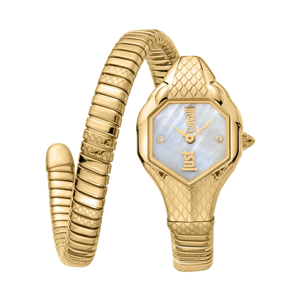 JUST CAVALLI Women's Watch with Gold Stainless Steel Case and Gold Stainless Steel Band