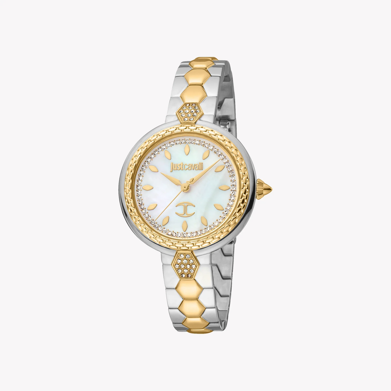 Just Cavalli Women's Silver & Gold Stainless Steel Watch, Silver & Gold Case And Band | Jc1l205m0085 by i-watch