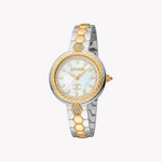 Just Cavalli Two Tone Silver & Gold Stainless Steel Women's Watch