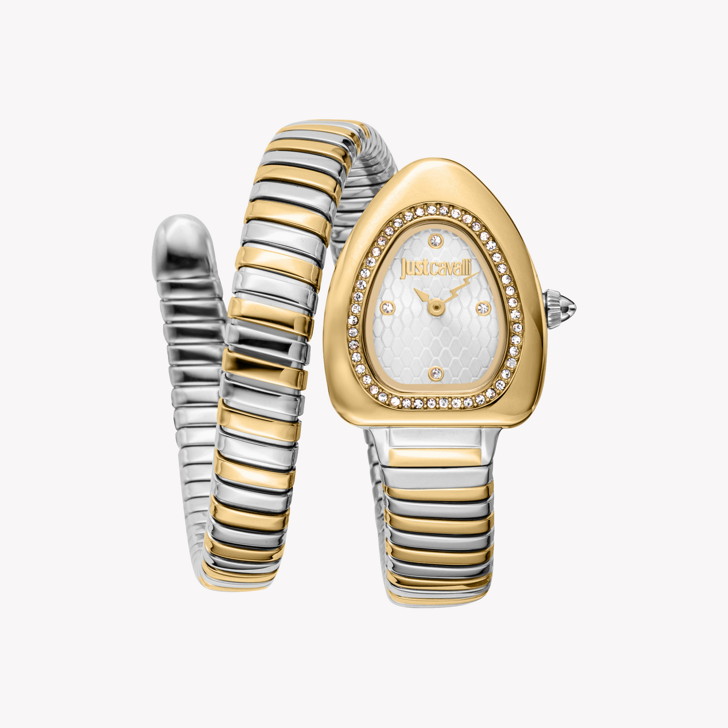 Just Cavalli Two Tone Silver & Gold Stainless Steel Women's Watch