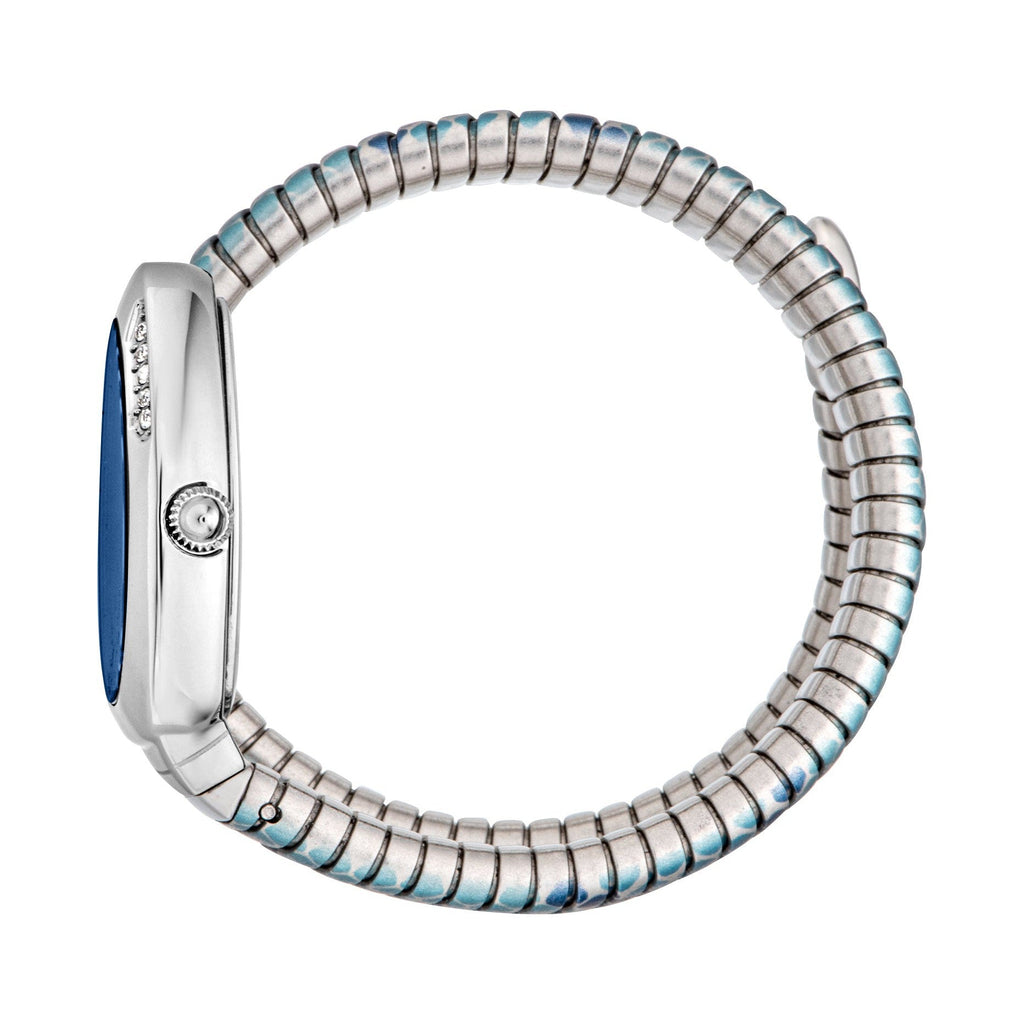 JUST CAVALLI Women's Watch with Silver Stainless Steel Case and Silver & Baby Blue Stainless Steel Band-i-Watch-2