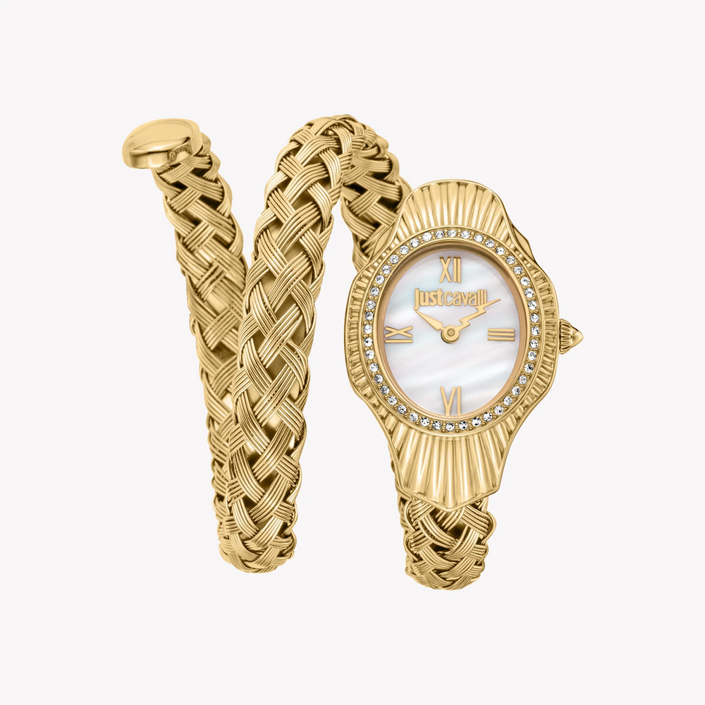 Just Cavalli Women's Gold Stainless Steel Watch, White Dial | Jc1l305m0025 by i-watch