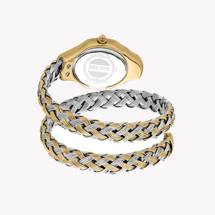 Just Cavalli Women's Gold Stainless Steel Watch, White Dial | Jc1l305m0055