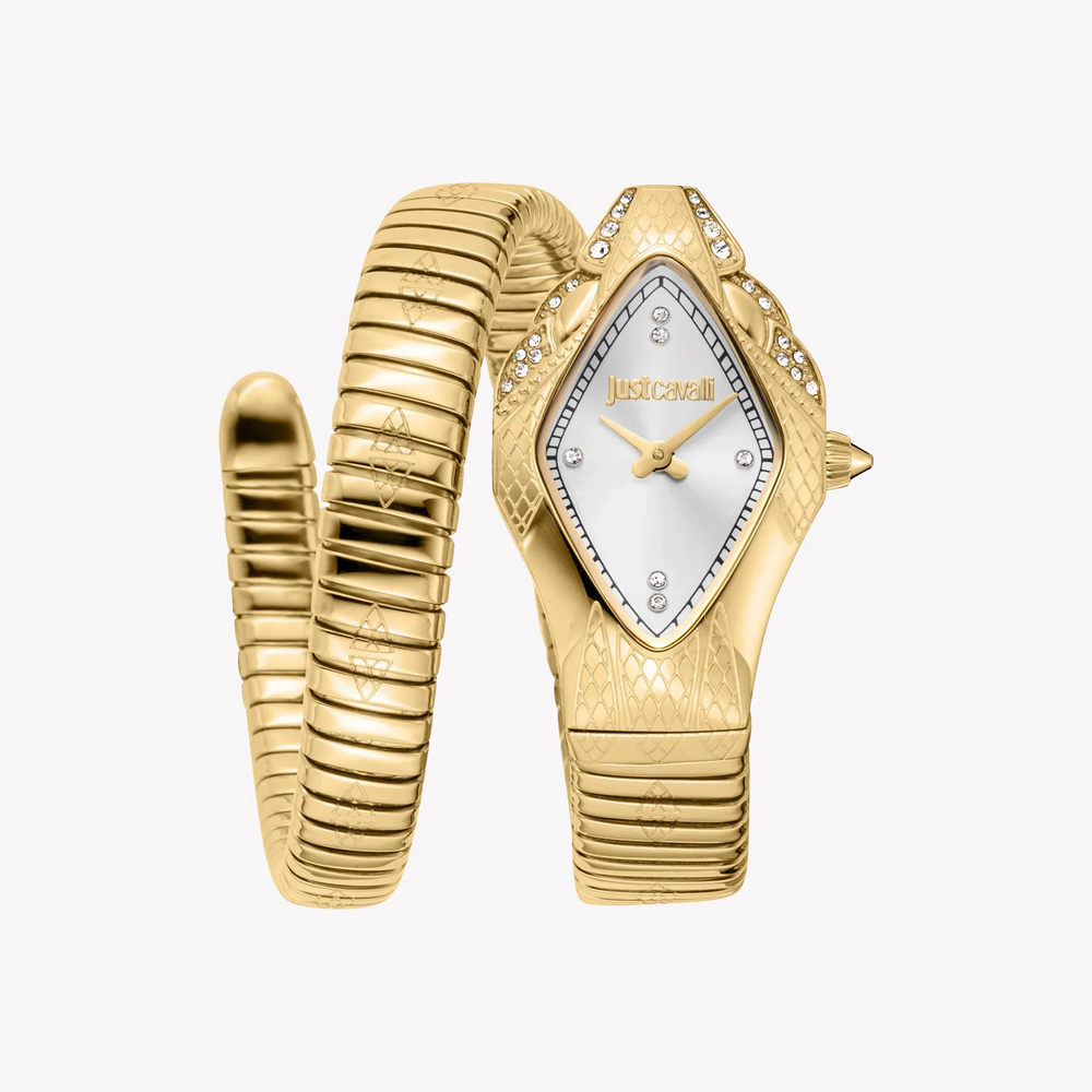 Just Cavalli Women's Gold Stainless Steel Watch, Silver Dial | Jc1l306m0035 by i-watch