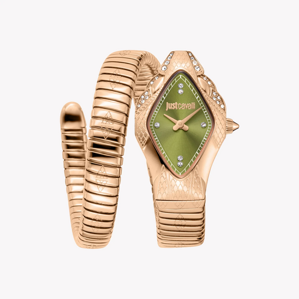 Just Cavalli Women's Rose Gold Watch, Green Dial | Jc1l306m0055 by i-watch