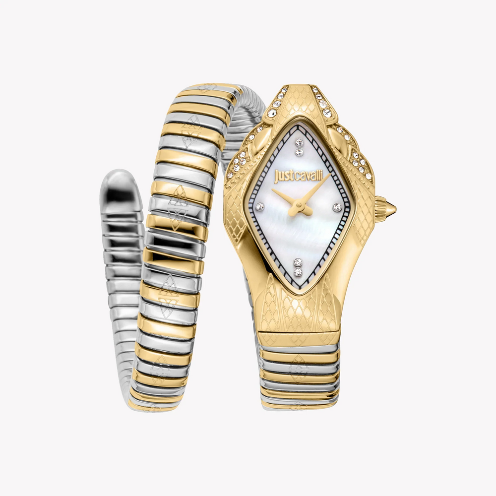 Just Cavalli Women's Two-Tone Gold Watch, Mother Of Pearls | Jc1l306m0065 by i-watch