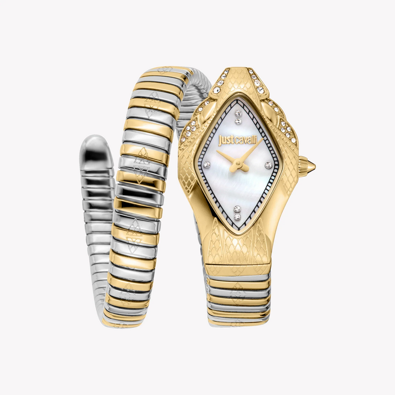 Just Cavalli Women's Two-Tone Gold Watch, Mother Of Pearls | Jc1l306m0065 by i-watch