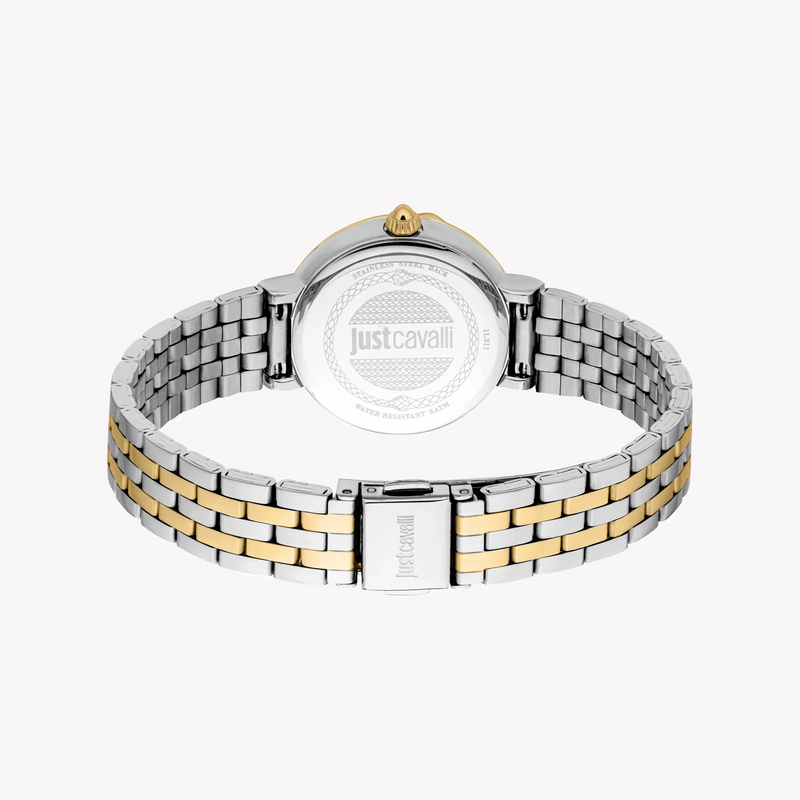 Just Cavalli Women's Two Tone Silver & Gold Watch, Mother Of Pearl Dial | Jc1l311m0055 by i-watch