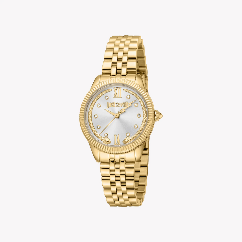 Just Cavalli Women's Gold Alloy Steel Watch, Silver Dial | Jc1l315m0055 by i-watch
