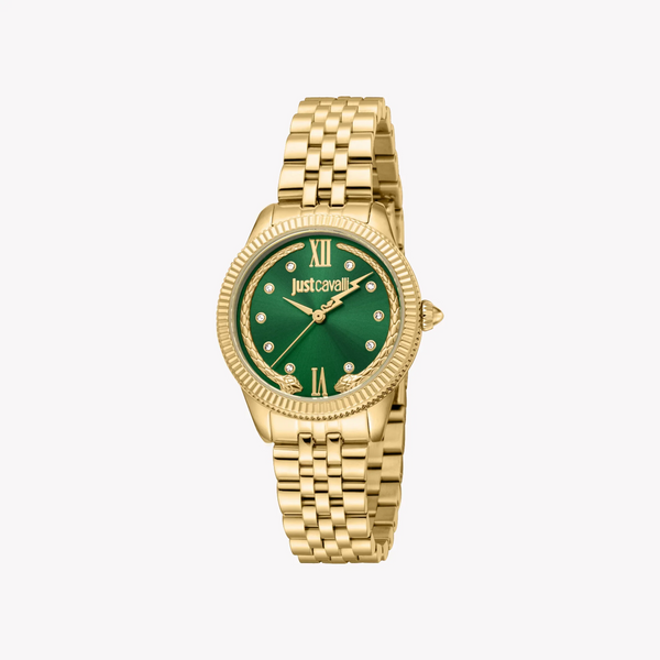 Just Cavalli Women's Gold Alloy Steel Watch, Green Dial | Jc1l315m0065 by i-watch