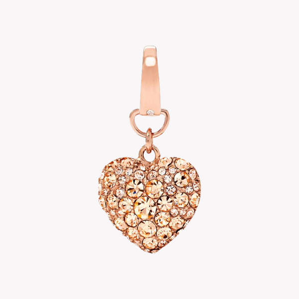 Fossil Women's Rose Gold Pendant, Crystal Accents | JF01180791