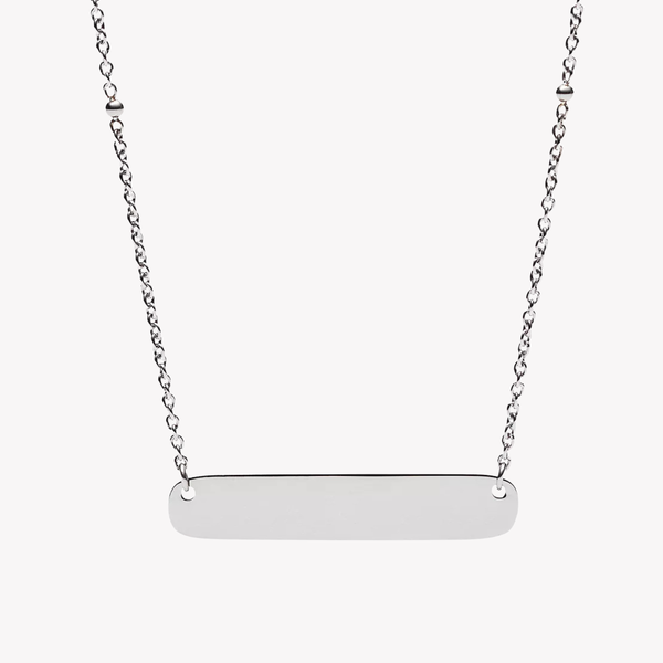Fossil Women's Silver Necklace, Silver Plaque | JF02967040
