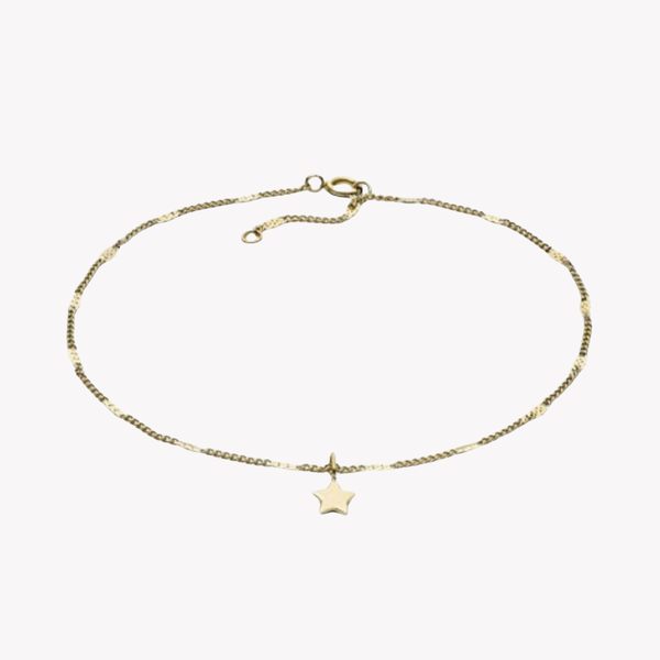 Fossil Women's Gold-Tone Anklet, Star Charm | JF03431710