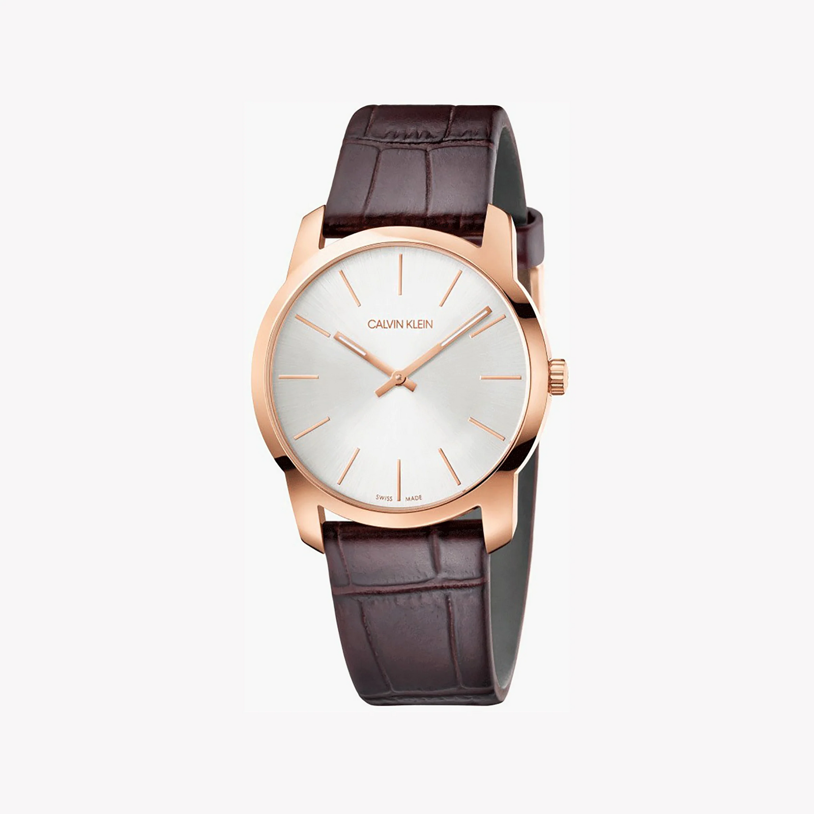 Calvin Klein Men's Ss/Rose Gold, Leather/Brown | K2g226g6 by i-watch